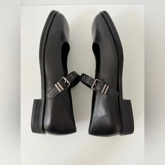 NWT Free People Mary Janes in Black Leather, Size 9 - Picture 5 of 10